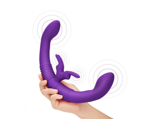 Фиолетовый двусторонний вибратор Together - 35,6 см.