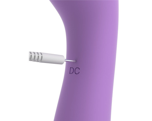 Фиолетовый двусторонний вибростимулятор Duo Wand Massage-Her - 19,6 см.
