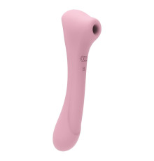 Нежно-розовый двусторонний стимулятор Daisy Massager - 20,2 см.