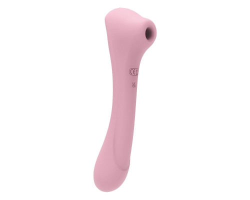 Нежно-розовый двусторонний стимулятор Daisy Massager - 20,2 см.