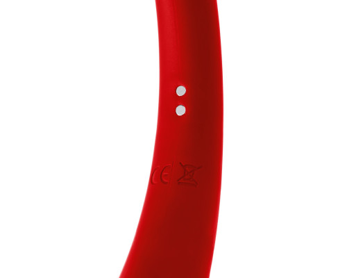 Красный двусторонний вибратор - 35 см.
