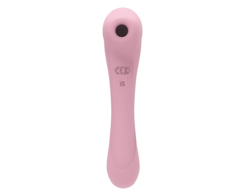 Нежно-розовый двусторонний стимулятор Daisy Massager - 20,2 см.