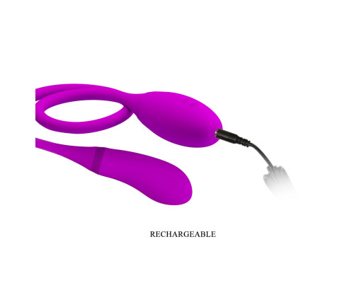 Двусторонний гибкий вибратор Snaky Vibe - 60 см.