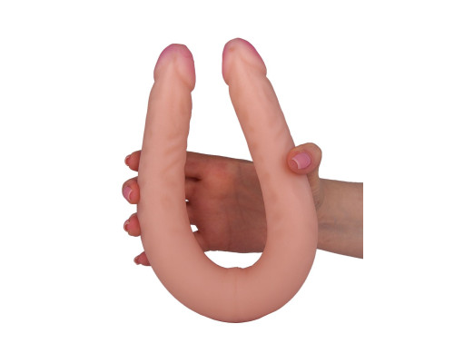 Двусторонний лесбийский фаллоимитатор из неоскин - 42,5 см.