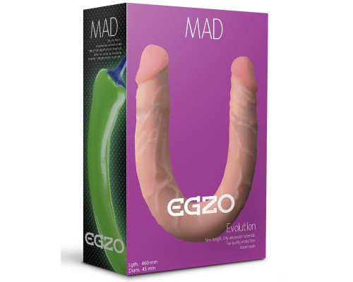 Двусторонний фаллоимитатор из киберкожи Mad Pepper - 46 см.