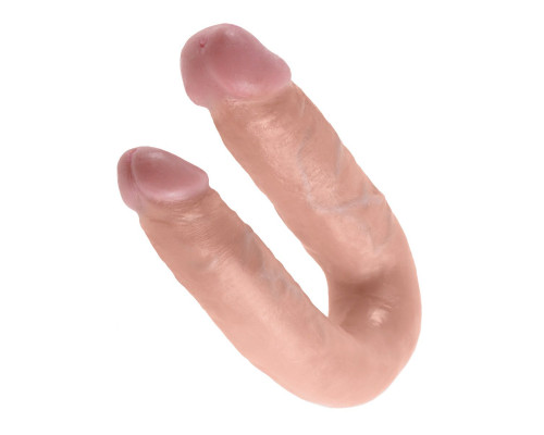 Двусторонний фаллоимитатор U-Shaped Medium Double Trouble - 34,6 см.