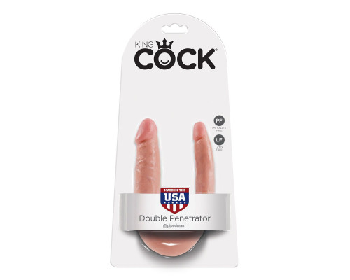 Двусторонний фаллоимитатор U-Shaped Small Double Trouble - 33,5 см.