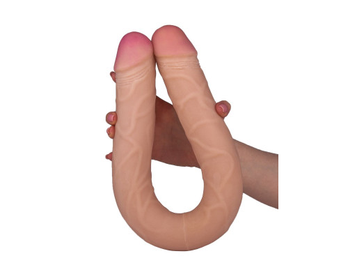 Крупный двусторонний фаллоимитатор - 55,5 см.