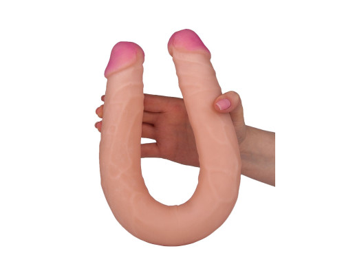 Двусторонний фаллос из неоскина Lesbi - 48 см.