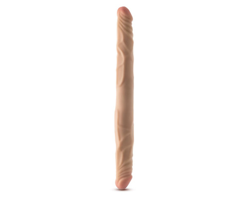 Телесный двусторонний фаллоимитатор 14 Inch Double Dong - 35,6 см.