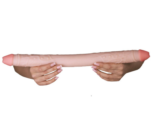 Двусторонний фаллоимитатор из неоскин - 49,5 см.