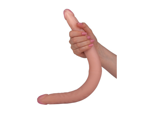 Двусторонний лесбийский фаллоимитатор из неоскин - 42,5 см.