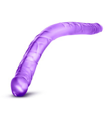 Фиолетовый двусторонний фаллоимитатор B Yours 16  Double Dildo - 40,6 см.