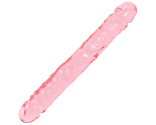 Двухсторонний гелевый фаллоимитатор Crystal Jellies 12  Jr. Double Dong - 30,5 см.