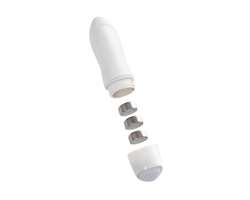 Фиолетовый двухсторонний фаллоимитатор с вибропулей - 35 см.