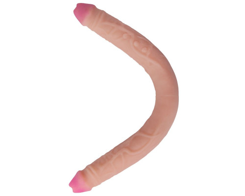 Двусторонний фаллоимитатор из неоскин - 49,5 см.