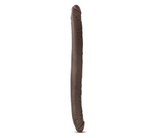 Коричневый двусторонний фаллоимитатор Chocolate 16-Inch Long Dildo - 41,5 см.