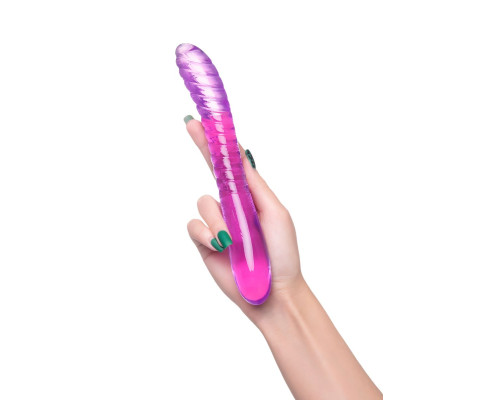 Фиолетовый двусторонний фаллоимитатор Frica - 23 см.