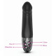 Черный вибратор с электростимуляцией Real Deal Neal - 16,5 см.