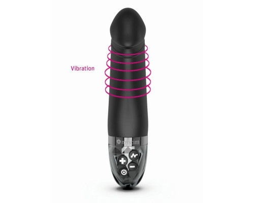 Черный вибратор с электростимуляцией Real Deal Neal - 16,5 см.