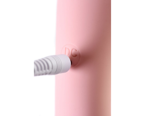 Розовый силиконовый вибратор с электростимуляцией TESLA G-POINT - 21 см.