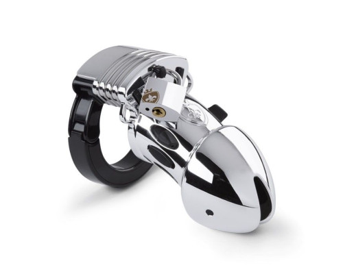 Мужской пояс верности Pubic Enemy No1 Silver Edition