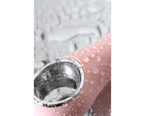 Розовый силиконовый вибратор с электростимуляцией GALVANI VIBE - 21 см.