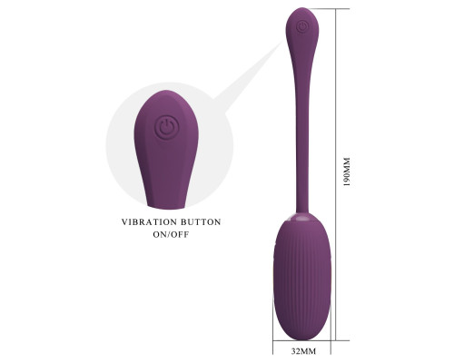 Фиолетовое виброяйцо с электростимуляцией Doreen