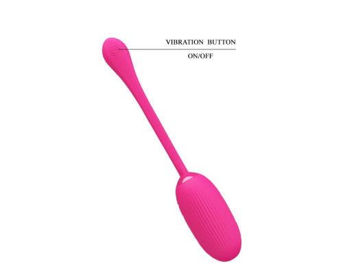 Ярко-розовое виброяйцо Doreen с электростимуляцией и управлением через приложение