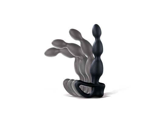 Черный массажёр простаты Big Bend-it - 18 см.