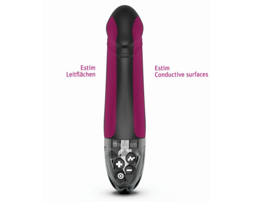 Черный вибратор с электростимуляцией Real Deal Neal - 16,5 см.