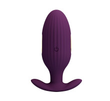 Фиолетовая анальная вибропробка с электростимуляцией Jefferson - 9,2 см.