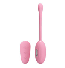 Нежно-розовое виброяйцо с функцией электростимуляции Shock Fun