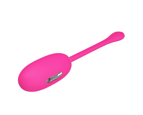 Ярко-розовое виброяйцо Doreen с электростимуляцией и управлением через приложение