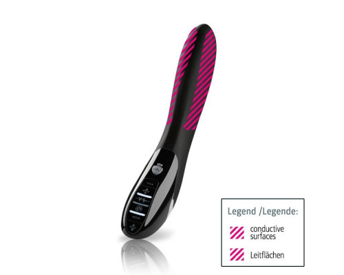 Черный вибратор с миостимуляцией Mystim Electric Eric Black Edition - 27 см.