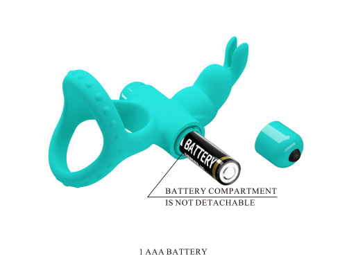 Бирюзовое эрекционное виброкольцо Passionate Figgy