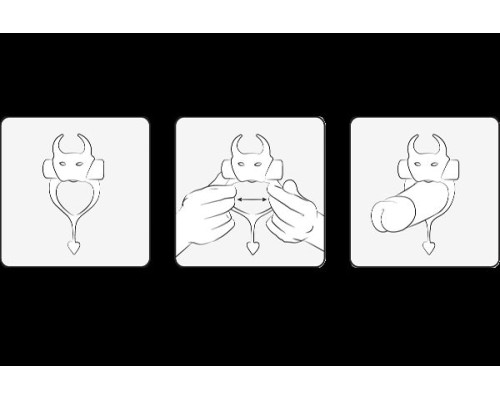 Красное эрекционное кольцо в форме дьяволенка DEVOL COCKRING