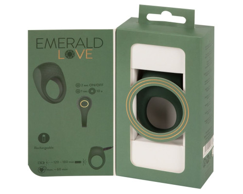 Зеленое эрекционное виброкольцо Luxurious Vibro Cock Ring