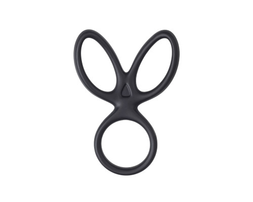 Черное тройное кольцо на пенис Kraken