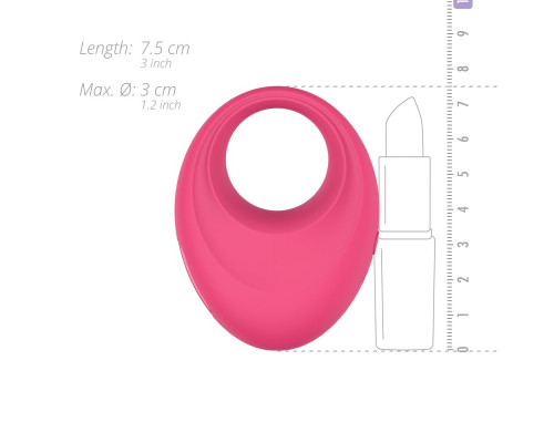 Розовое интерактивное эрекционное виброкольцо Leo