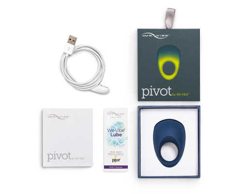 Синее эрекционное виброкольцо We-vibe Pivot