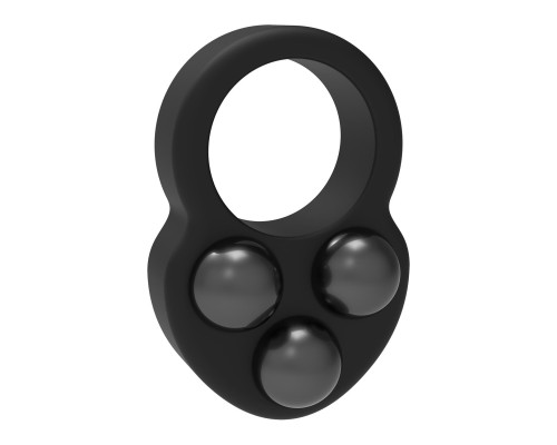 Черное эрекционное кольцо с утяжелителями