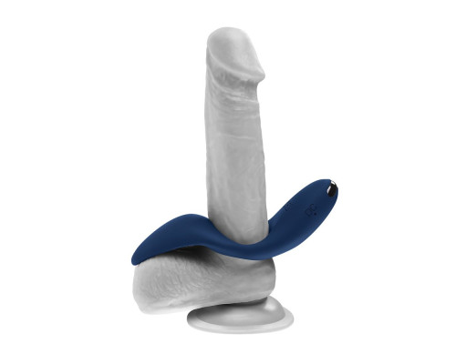 Синее эрекционное виброкольцо Cup ’Em