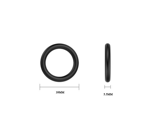 Набор из 3 чёрных колец различного диаметра