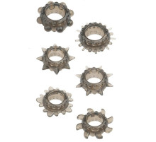 Набор из 6 дымчатых эрекционных колец MENZSTUFF 6PC STRECHEABLE RING SET