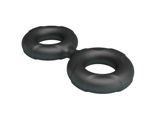 Черное двойное эрекционное кольцо Radwan