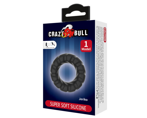 Черное эрекционное кольцо Jeriko