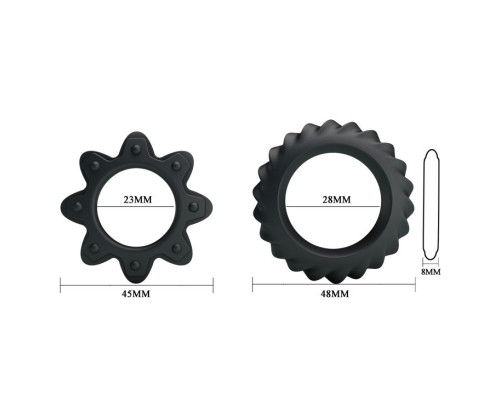 Набор ребристых эрекционных колец Ring Flowering