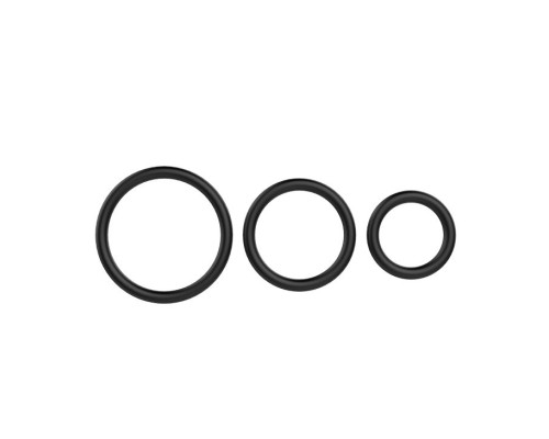 Набор из 3 чёрных колец различного диаметра