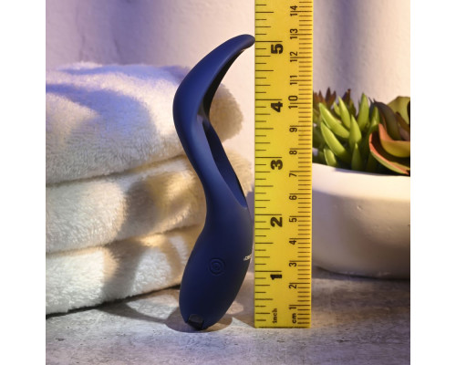 Синее эрекционное виброкольцо Cup ’Em